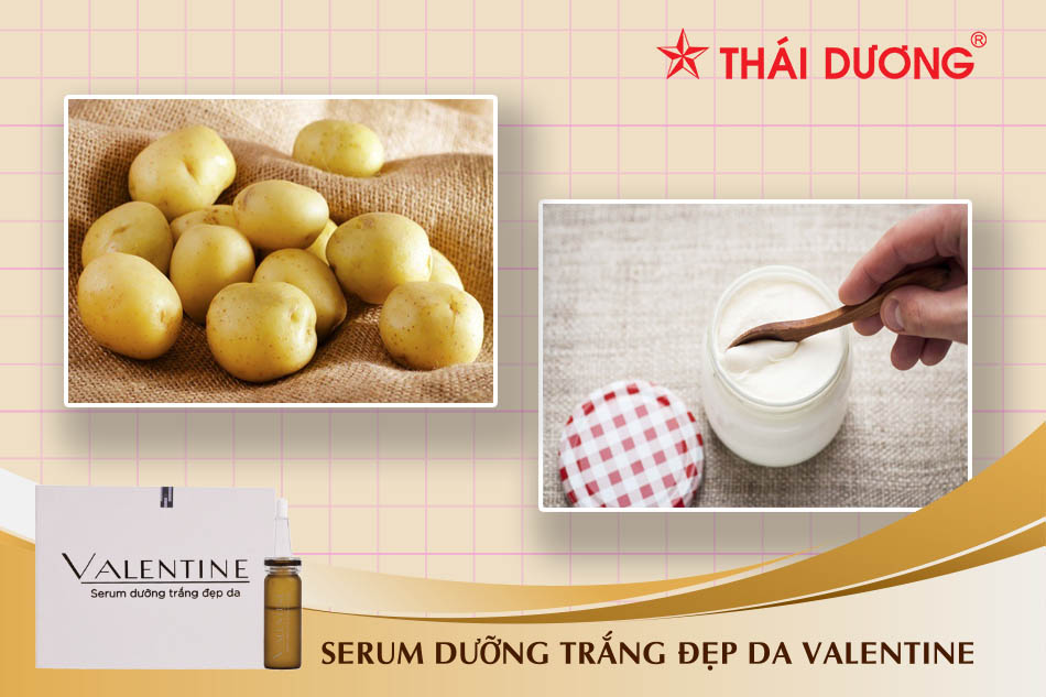Làm trắng da bằng khoai tây và sữa chua không đường