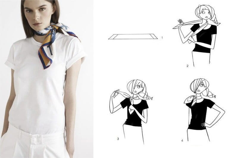 Kiểu thắt nơ chồng hai lớp