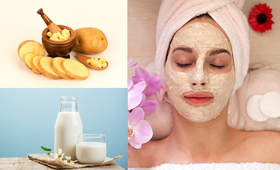 Mặt nạ chăm sóc da cho tuổi học sinh bằng khoai tây và sữa tươi 