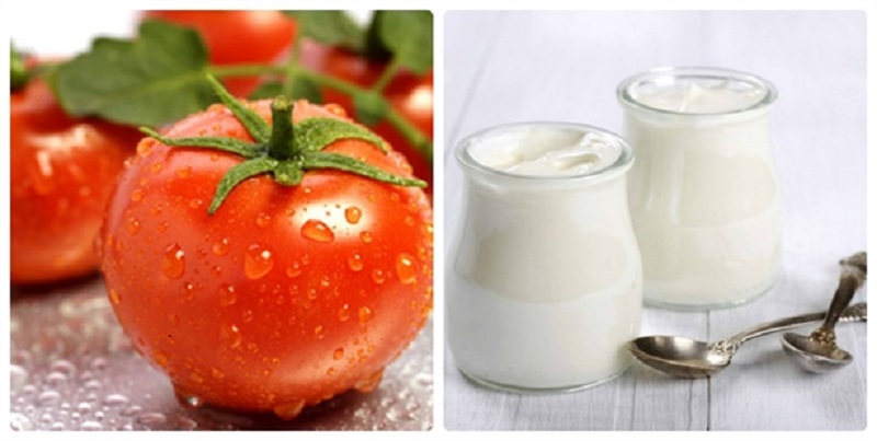 Ủ trắng da bằng cà chua và sữa chua