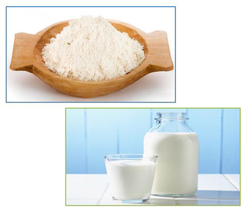 Kết hợp sữa tươi cùng bột mì