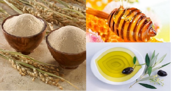 Cám gạo, mật ong và dầu ô liu là bộ ba dưỡng trắng, làm mịn da